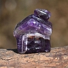 Natural Amethyst Carved House Figurines Statues for Home Office Desktop Decoration PW-WG73AC1-01-1