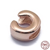 925 Sterling Silver European Beads STER-E064-01C-RG-3
