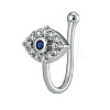 Brass Micro Pave Clear Cubic Zirconia Clip-on Nose Septum Rings WGE30AD-18-1