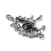 Alloy Jet Rhinestone Pendants LS-PALLOY-P294-01B-02-3