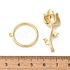 Brass Micro Pave Clear Cubic Zirconia Toggle Clasps KK-A227-20G-4