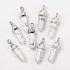 Natural Howlite Double Terminated Pointed Pendants X-G-F295-04F-3