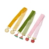 Fruit Alloy Enamel Pendant Bookmarks AJEW-JK00218-1