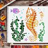 Plastic Reusable Drawing Painting Stencils Templates DIY-WH0172-495-6