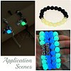 100Pcs Synthetic Luminous Stone Beads Strands G-SP0001-44B-6