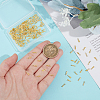200Pcs Rack Plating Brass Folding Crimp Ends KK-UN0003-21-2