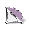 Word Hippopotenuse Adjacent Opposite Enamel Pin JEWB-A005-02-02-1