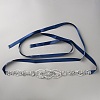 Flower Full Crystal Rhinestone Handmade Bridal Belts for Wedding Dresses AJEW-WH20006-233B-03-1