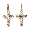 Rack Plating Alloy Pendants with Rhinestone PALLOY-Q005-02G-1