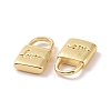 Rack Plating Brass Charms ZIRC-C042-14G-2