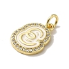 Brass Micro Pave Cubic Zirconia Pendants KK-K354-02G-E-2