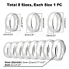 Unicraftale 8Pcs 8 Style 304 Stainless Steel Plain Simple Flat Band Rings for Men Women STAS-UN0031-66-4