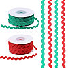 2 Rolls 2 Colors Polyester Ribbon OCOR-GL0001-33A-1