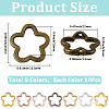 80Pcs 8 Styles Zinc Alloy Bead Frame FIND-SP0020-75-2