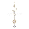 Brass Star Moon Pendant Decorations HJEW-TA00260-1