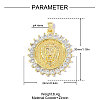 Brass Clear Cubic Zirconia Pendants KK-OY001-22G-2