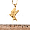 304 Stainless Steel Dove Bird Pendant Necklaces for Men NJEW-Q036-01G-3