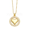 Brass Micro Pave Cubic Zirconia Pendant Necklaces PW-WG64309-02-1