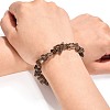 Smoky Quartz Chips Stretch Bracelets BJEW-JB01308-05-4