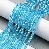 Transparent Electroplate Glass Beads Strands LS-EGLA-A039-T4mm-A19-4