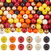 240Pcs 6 Styles Natural Wood Beads Strands WOOD-SP0001-03A-1