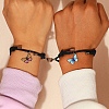 Alloy Luminous Butterfly & Heart Magnetic Adjustable Leather Bracelet Couples Accessories PW-WGCDF69-01-3