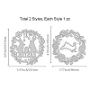 2Pcs 2 Styles Carbon Steel Cutting Dies Stencils DIY-WH0309-735-6