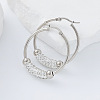 304 Stainless Steel Hoop Earrings BN4899-3