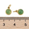 Natural Green Aventurine Half Round Charms with Jump Ring STAS-A097-05G-08-3