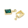 Brass Glass Charms KK-L256-20G-2