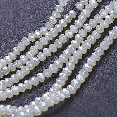 Electroplate Glass Beads Strands EGLA-A034-J4mm-Y04-1