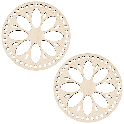 Wooden Basket Bottoms AJEW-WH0126-08A-1