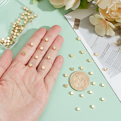 70Pcs Long-Lasting Plated Brass Beads KK-ME0002-06-1
