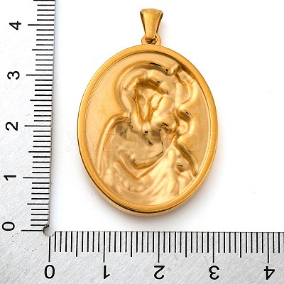 Religion Golden Tone 304 Stainless Steel Pendants STAS-K289-01G-06-1