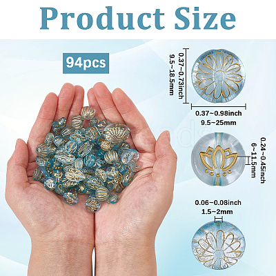 2 Bags Transparent Acrylic Beads MACR-PA0001-17A-1