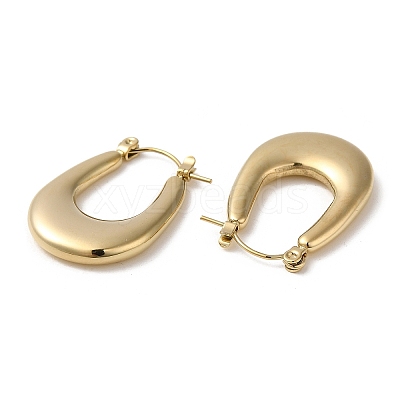 Rack Plating 304 Stainless Steel Thick Hoop Earrings for Women EJEW-Z026-23G-1