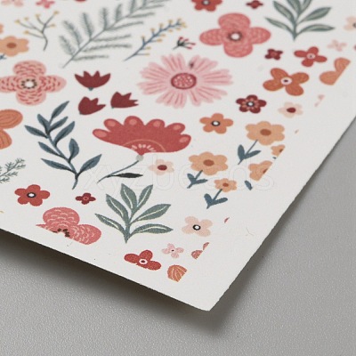 Flower Pattern Polymer Clay Water Transfer Paper DIY-WH0568-73A-1