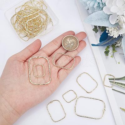 36Pcs 3 Styles Alloy Open Back Bezel Pendants FIND-CA0006-07-1