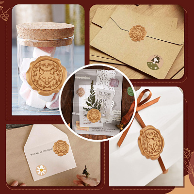 60Pcs Adhesive Wax Seal Stickers DIY-CP0006-30-20-1