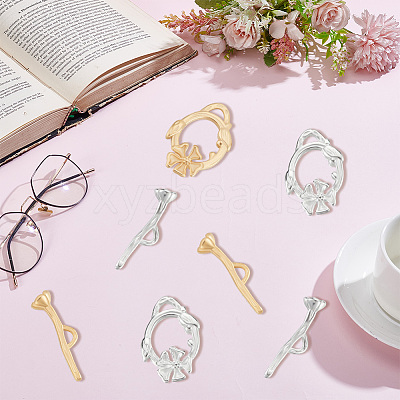 10Pcs 2 Colors Eco-friendly Brass Toggle Clasps KK-BBC0025-30-1