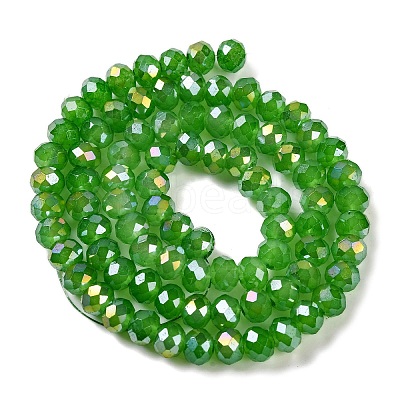 Baking Electroplate Glass Beads Strands DGLA-A039-J8mm-B11-1