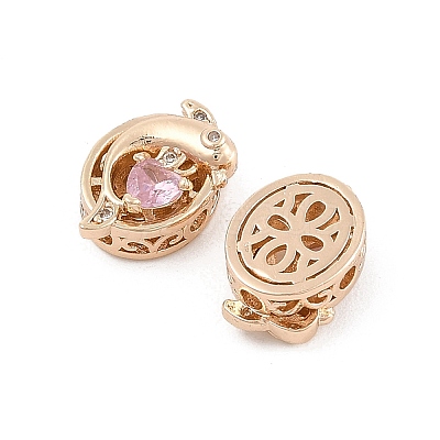 Rack Plating Brass Micro Pave Cubic Zirconia Beads KK-F879-01G-01-1