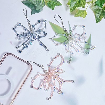 1Pc Glass Mobile Straps HJEW-SZ0001-59B-1