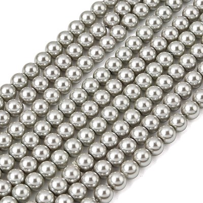 Eco-Friendly Dyed Glass Pearl Round Beads Strands HY-A002-6mm-RB010-1