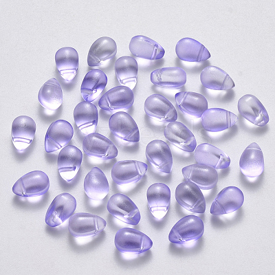 Transparent Spray Painted Glass Charms GLAA-R211-03-B08-1