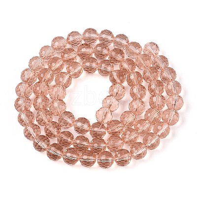 Transparent Glass Bead Strands GLAA-R095-8mm-34-1
