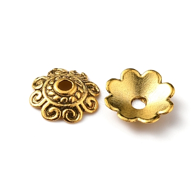 Tibetan Style Alloy Bead Caps FIND-WH0116-06B-AG-1