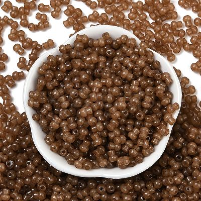 Transparent Colours Glass Seed Beads SEED-R001-01O-1