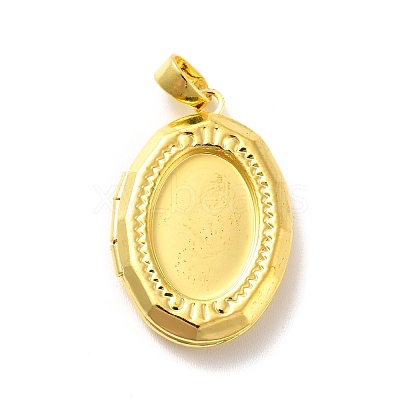 Rack Plating Brass Locket Pendants KK-I688-06G-1