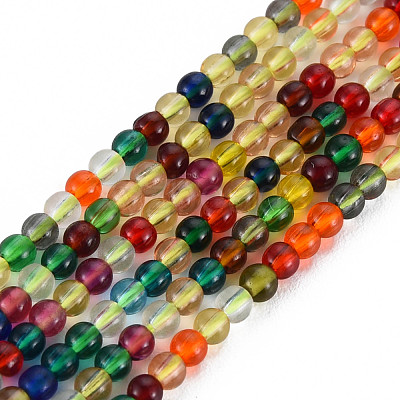 Glass Beads Strands X-GLAA-N041-008B-1